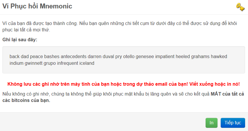 Hướng dẫn tạo ví Blockchains cho Bitcoin