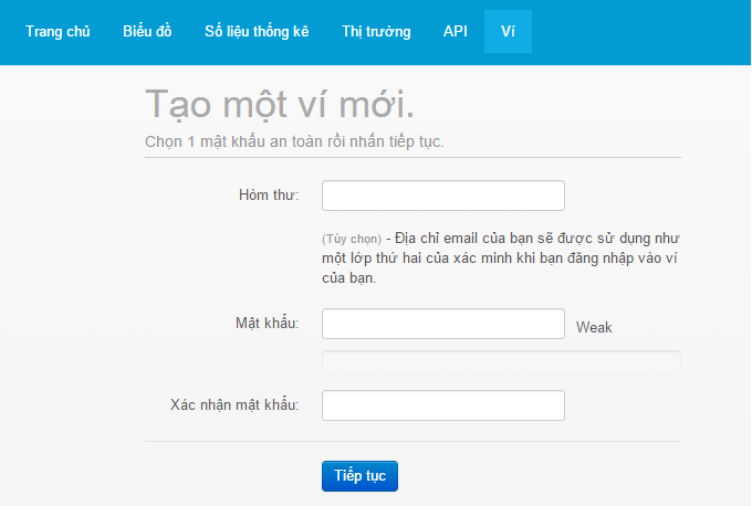Hướng dẫn tạo ví Blockchains cho Bitcoin