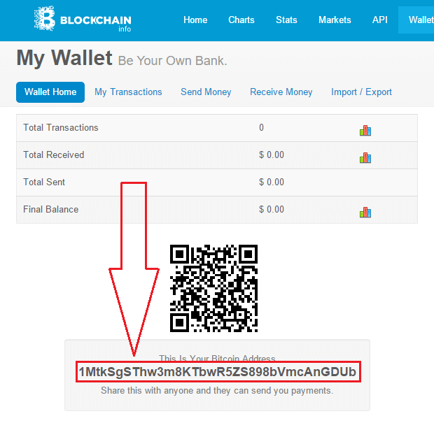Hướng dẫn tạo ví Blockchains cho Bitcoin